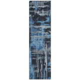 Addison Chantille ACN2015 Abstract Machine Made Transitional Black Rug