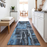 Addison Chantille ACN2015 Abstract Machine Made Transitional Black Rug
