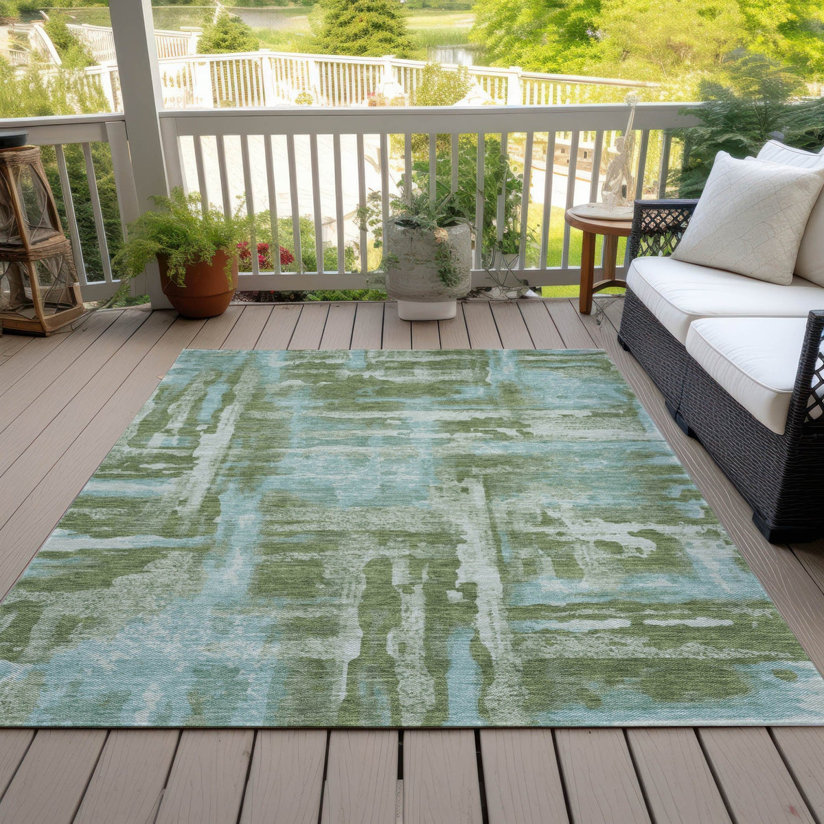 Addison Chantille ACN2015 Abstract Machine Made Transitional Cactus Rug