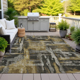Addison Chantille ACN2015 Abstract Machine Made Transitional Coffee Rug