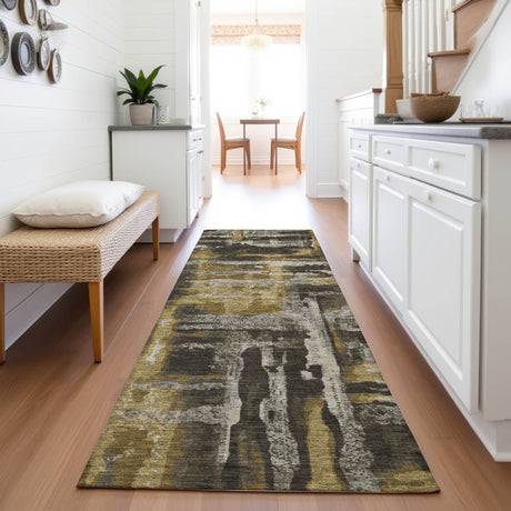 Addison Chantille ACN2015 Abstract Machine Made Transitional Coffee Rug