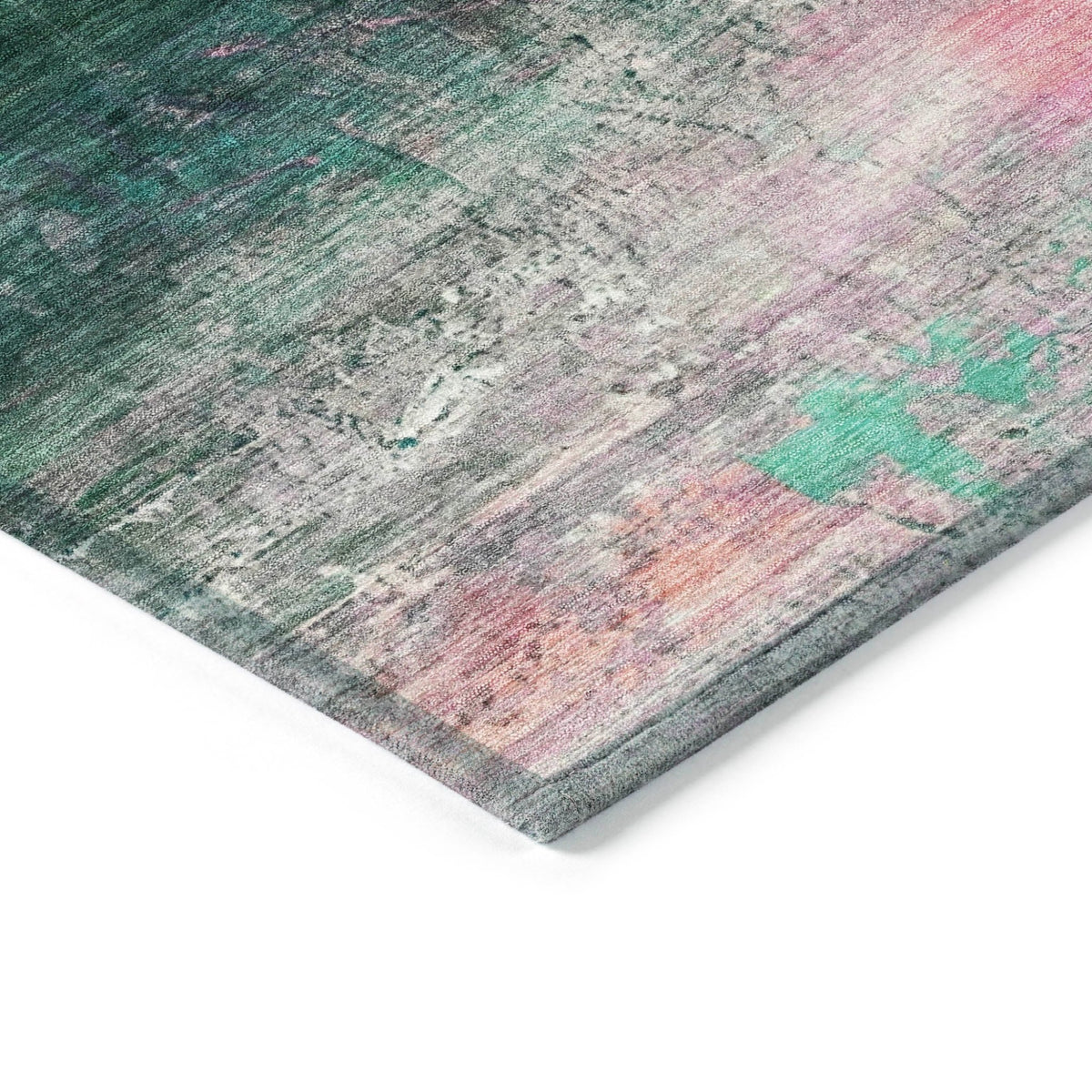 Addison Chantille ACN2016 Abstract Machine Made Transitional Green Rug
