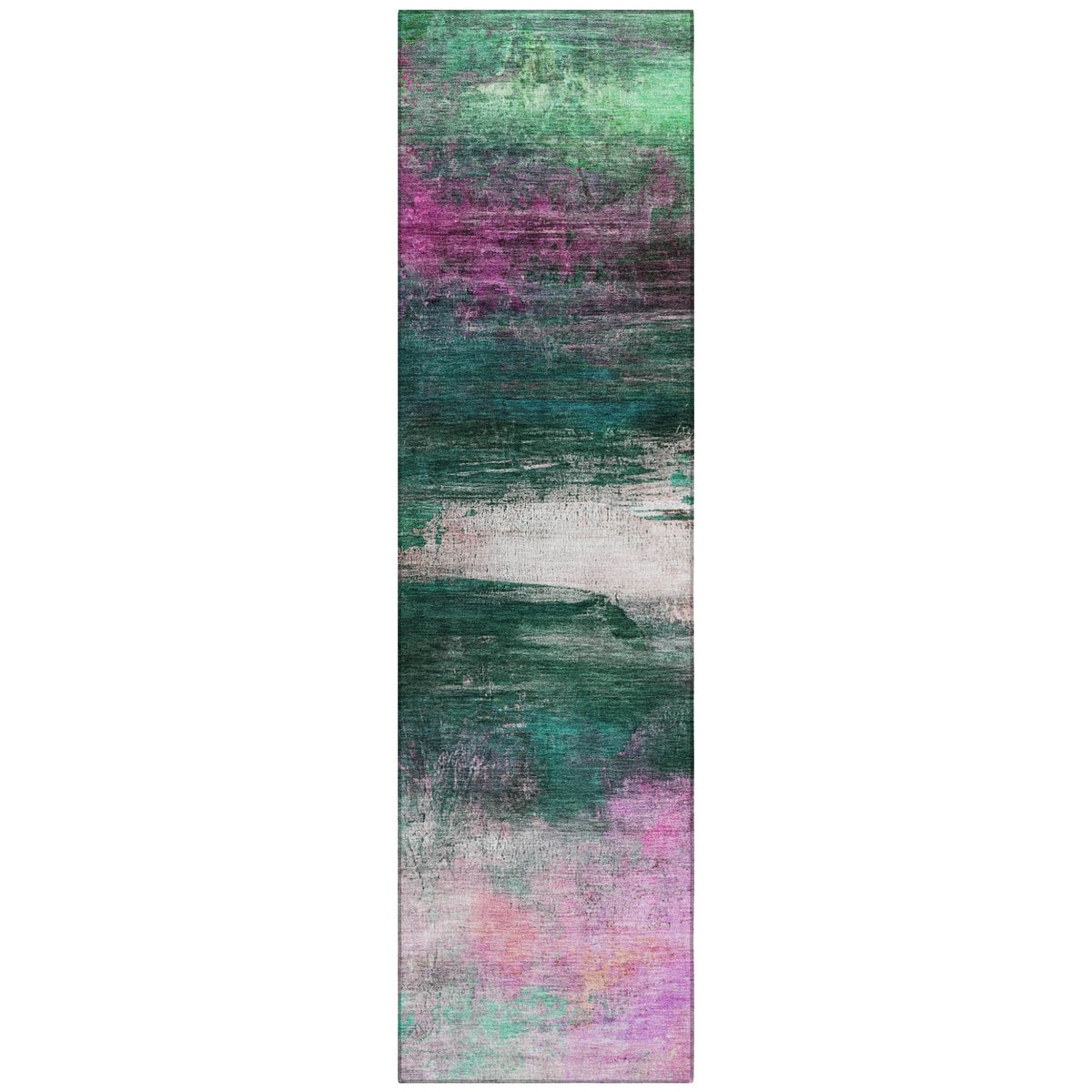 Addison Chantille ACN2016 Abstract Machine Made Transitional Green Rug