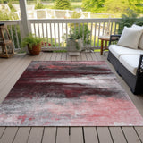 Addison Chantille ACN2016 Abstract Machine Made Transitional Merlot Rug