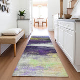 Addison Chantille ACN2016 Abstract Machine Made Transitional Purple Rug
