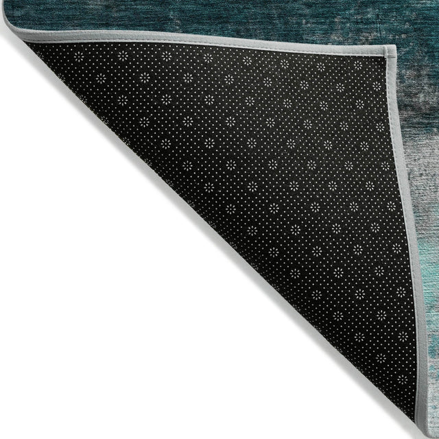 Addison Chantille ACN2016 Abstract Machine Made Transitional Teal Rug