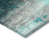Addison Chantille ACN2016 Abstract Machine Made Transitional Teal Rug