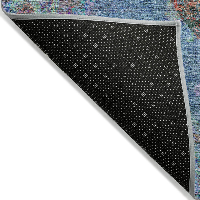 Addison Chantille ACN2021 Border Machine Made Traditional Blue Rug