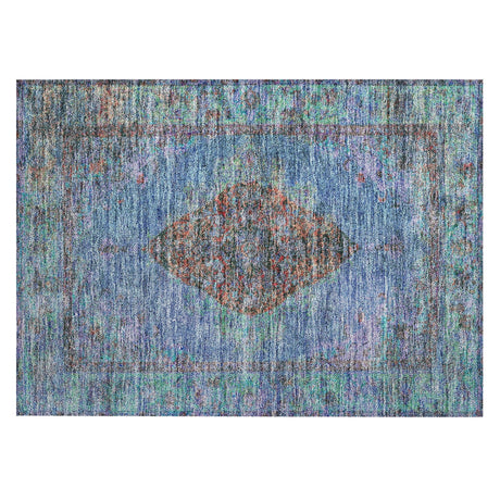 Addison Chantille ACN2021 Border Machine Made Traditional Blue Rug