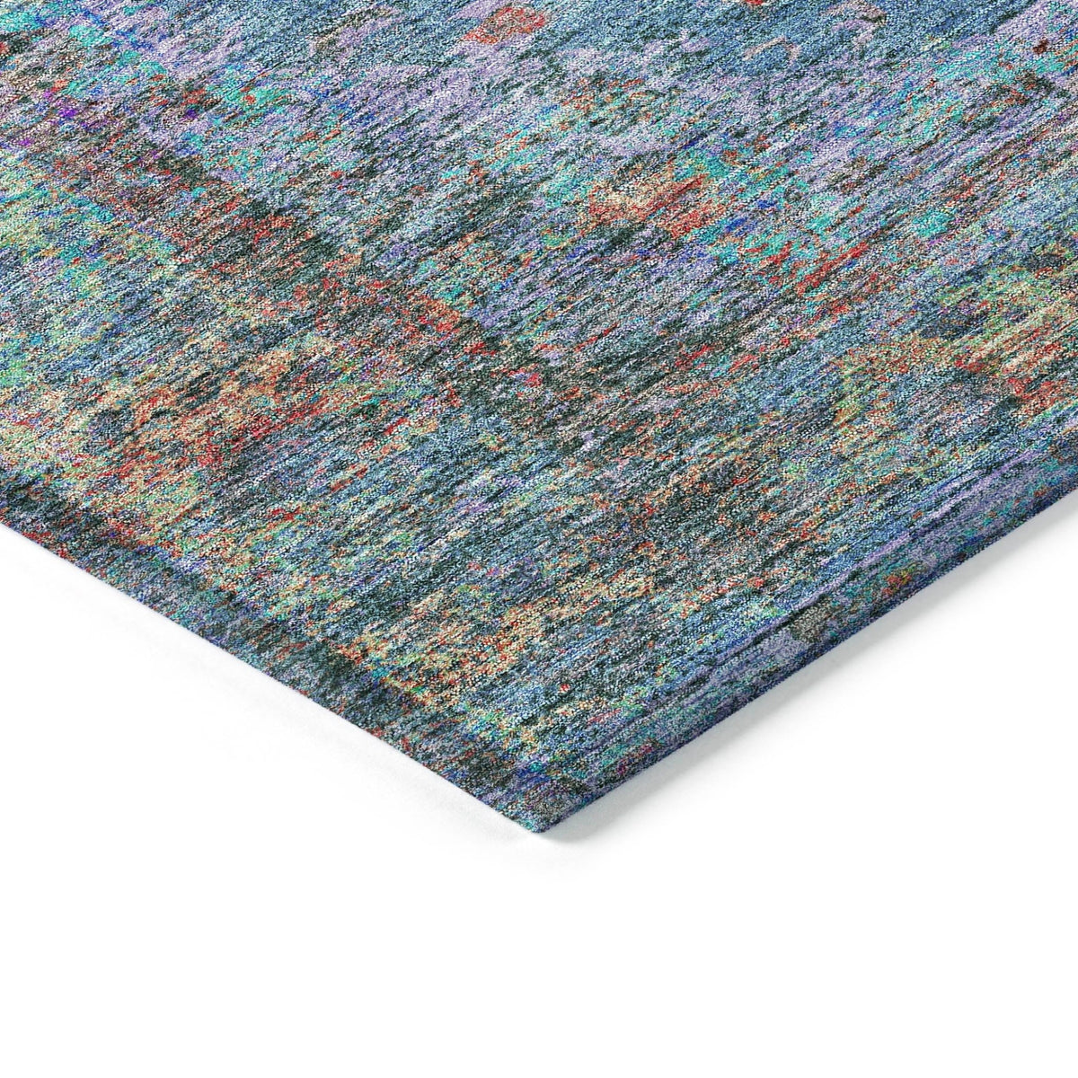 Addison Chantille ACN2021 Border Machine Made Traditional Blue Rug