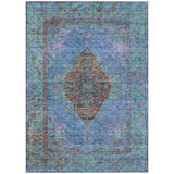 Addison Chantille ACN2021 Border Machine Made Traditional Blue Rug