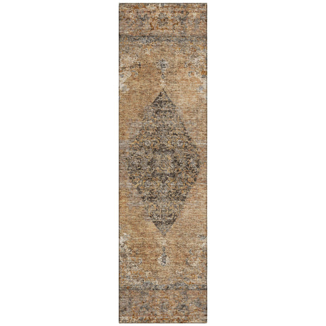 Addison Chantille ACN2021 Border Machine Made Traditional Copper Rug