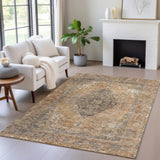 Addison Chantille ACN2021 Border Machine Made Traditional Copper Rug