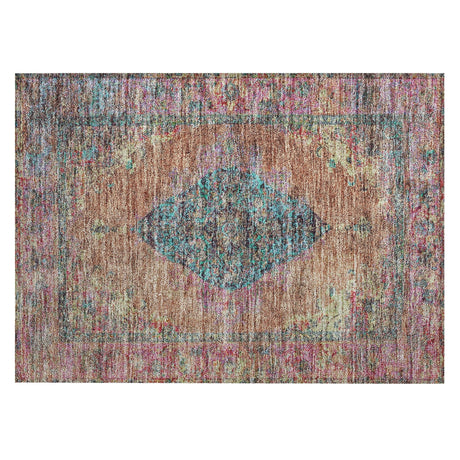 Addison Chantille ACN2021 Border Machine Made Traditional Orange Rug