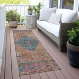 Addison Chantille ACN2021 Border Machine Made Traditional Orange Rug