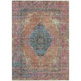 Addison Chantille ACN2021 Border Machine Made Traditional Orange Rug