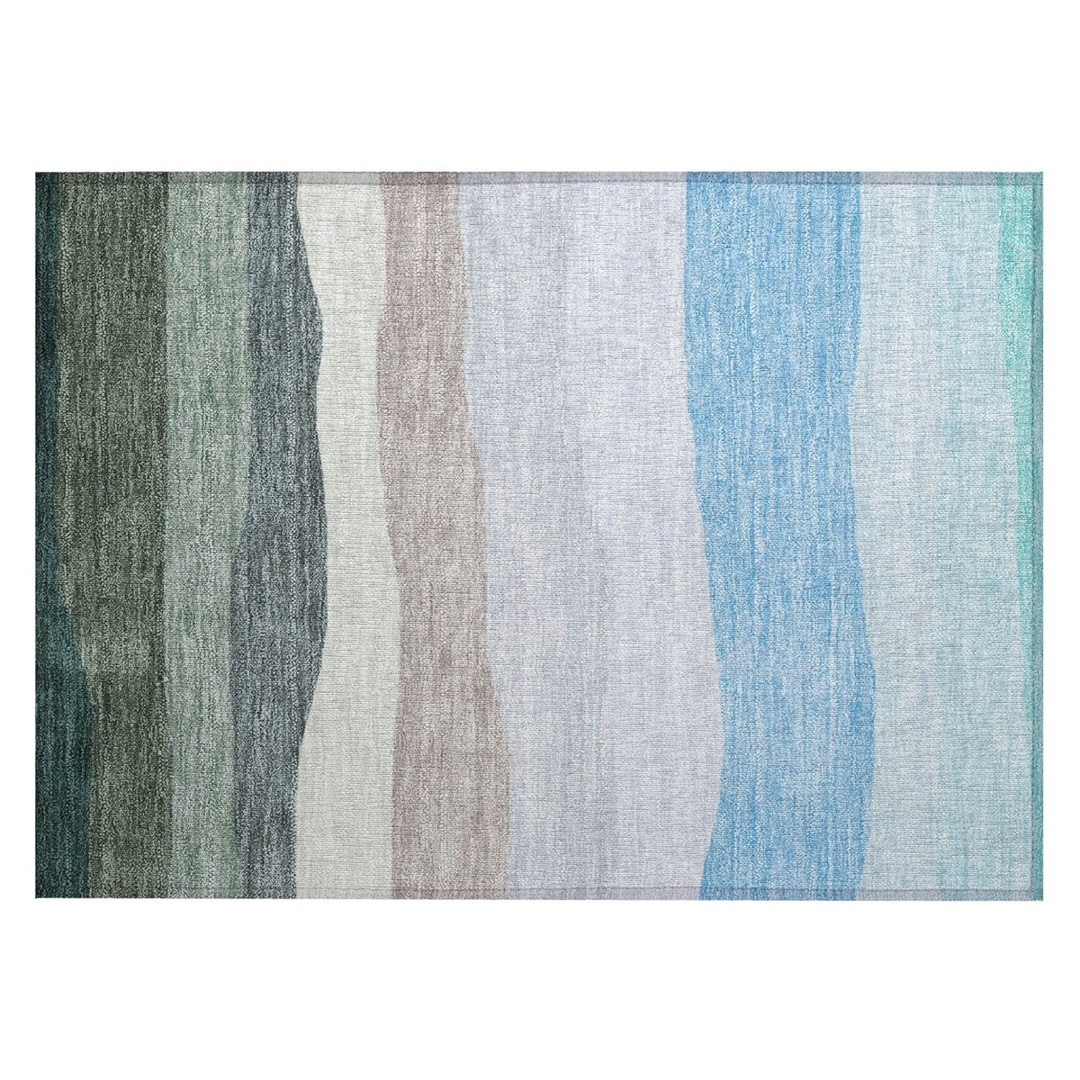 Addison Chantille ACN2023 Stripes Machine Made Transitional Green Rug