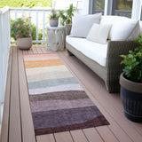 Addison Chantille ACN2023 Stripes Machine Made Transitional Orange Rug