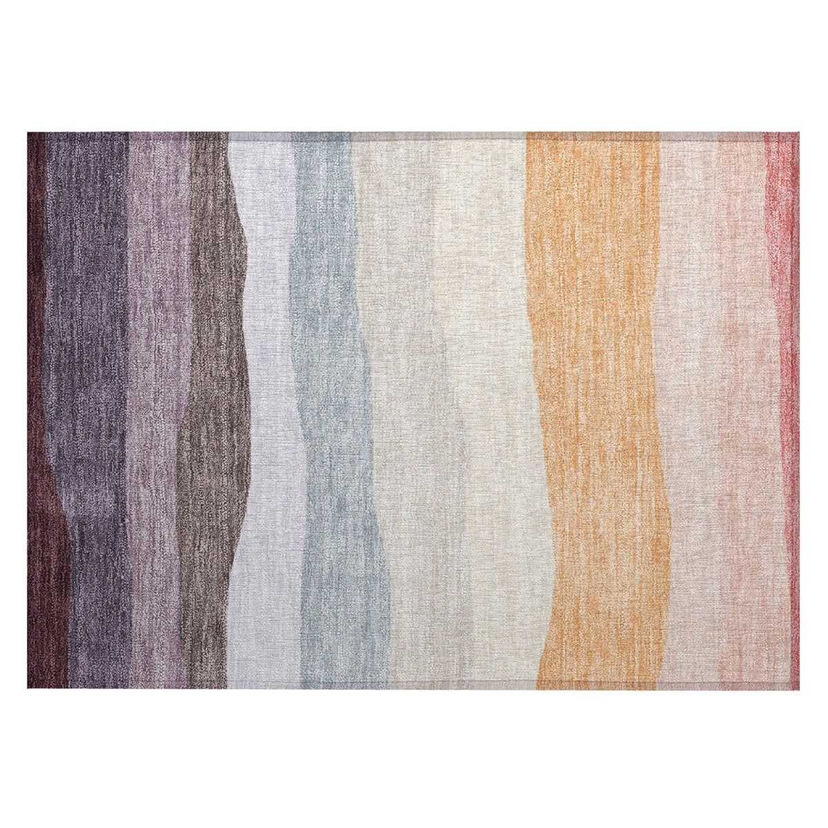 Addison Chantille ACN2023 Stripes Machine Made Transitional Orange Rug