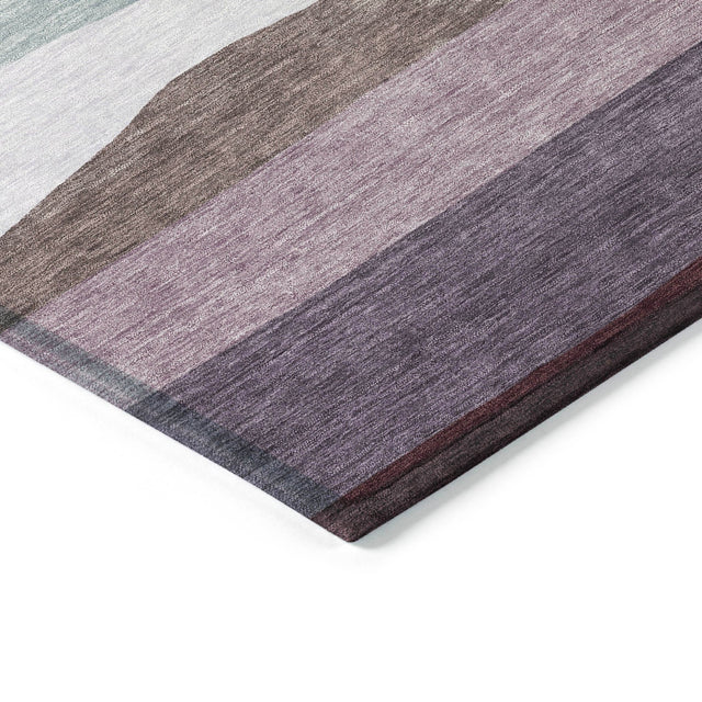 Addison Chantille ACN2023 Stripes Machine Made Transitional Orange Rug