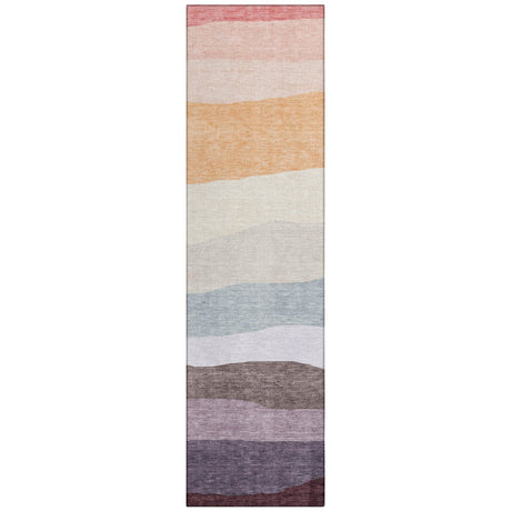 Addison Chantille ACN2023 Stripes Machine Made Transitional Orange Rug