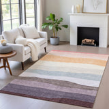 Addison Chantille ACN2023 Stripes Machine Made Transitional Orange Rug