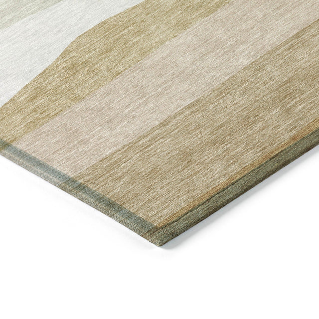 Addison Chantille ACN2023 Stripes Machine Made Transitional Wheat Rug