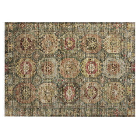 Addison Chantille ACN2024 Medallions Machine Made Traditional Aloe Rug