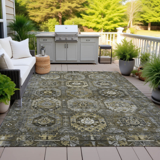 Addison Chantille ACN2024 Medallions Machine Made Traditional Mocha Rug