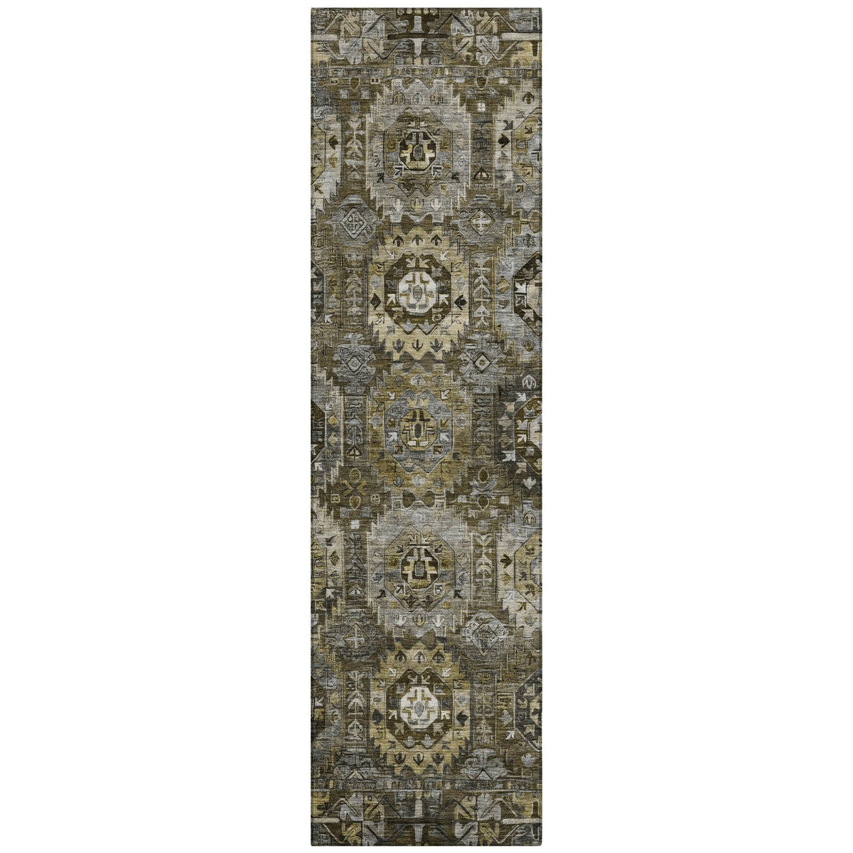 Addison Chantille ACN2024 Medallions Machine Made Traditional Mocha Rug