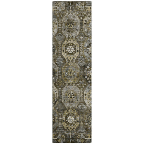 Addison Chantille ACN2024 Medallions Machine Made Traditional Mocha Rug