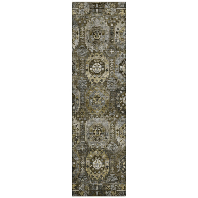 Addison Chantille ACN2024 Medallions Machine Made Traditional Mocha Rug