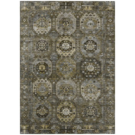 Addison Chantille ACN2024 Medallions Machine Made Traditional Mocha Rug