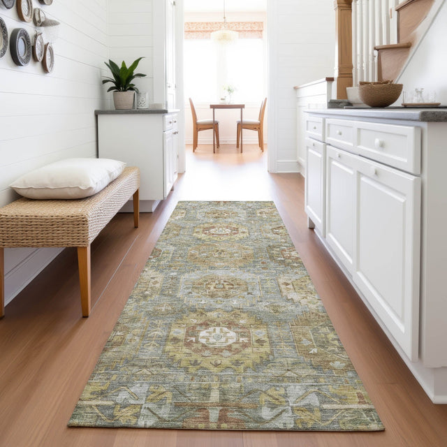 Addison Chantille ACN2024 Medallions Machine Made Traditional Sage Rug