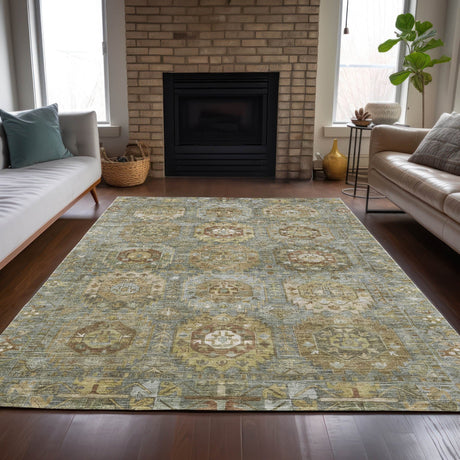Addison Chantille ACN2024 Medallions Machine Made Traditional Sage Rug