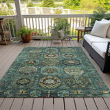 Addison Chantille ACN2024 Medallions Machine Made Traditional Teal Rug