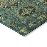 Addison Chantille ACN2024 Medallions Machine Made Traditional Teal Rug