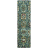 Addison Chantille ACN2024 Medallions Machine Made Traditional Teal Rug