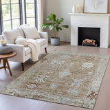 Addison Chantille ACN2025 Global Machine Made Traditional Brown Rug