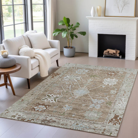 Addison Chantille ACN2025 Global Machine Made Traditional Brown Rug