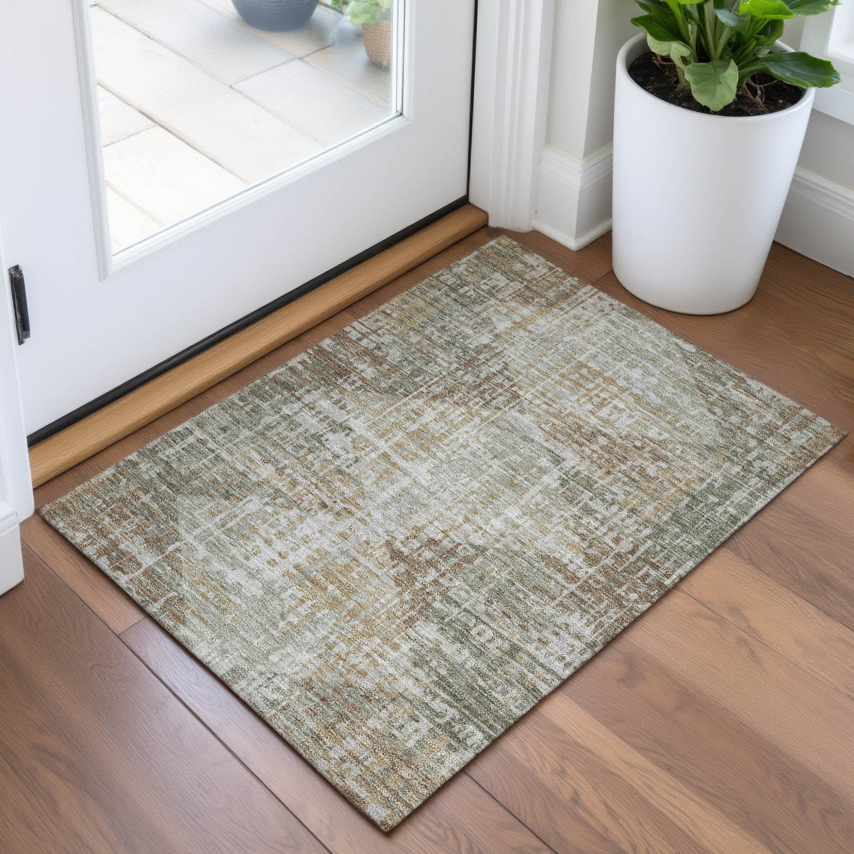 Addison Chantille ACN2026 Geometric Machine Made Transitional Aloe Rug