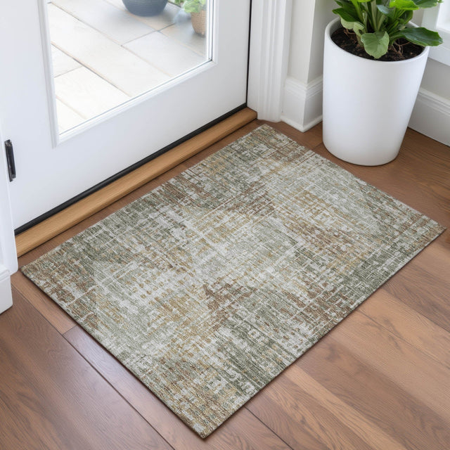 Addison Chantille ACN2026 Geometric Machine Made Transitional Aloe Rug