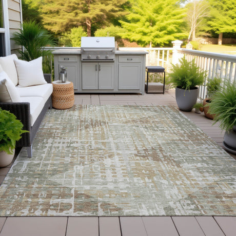Addison Chantille ACN2026 Geometric Machine Made Transitional Aloe Rug