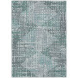 Addison Chantille ACN2026 Geometric Machine Made Transitional Teal Rug