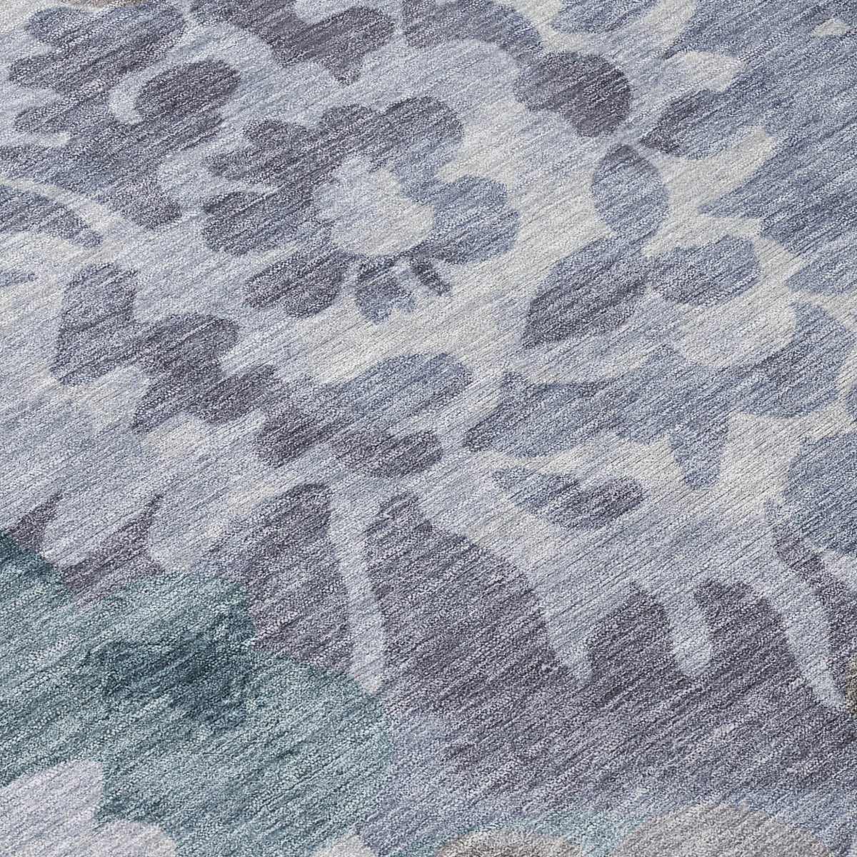 Addison Chantille ACN2028 Floral Machine Made Transitional Blue Rug