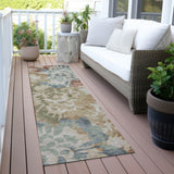Addison Chantille ACN2028 Floral Machine Made Transitional Paprika Rug