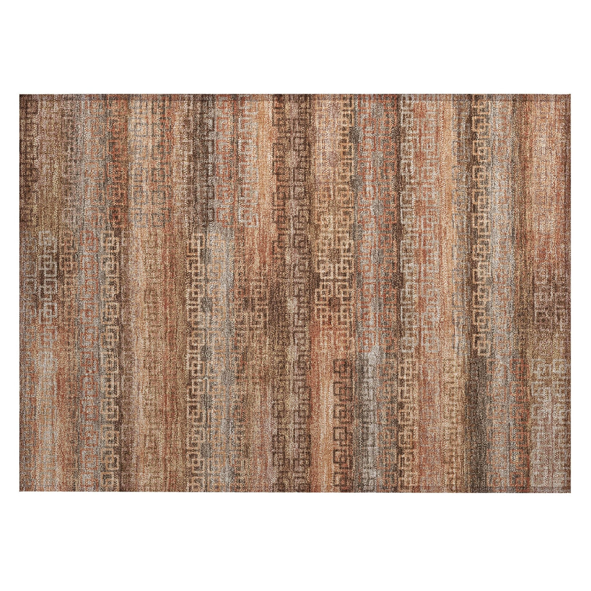 Addison Chantille ACN2029 Stripes Machine Made Transitional Copper Rug