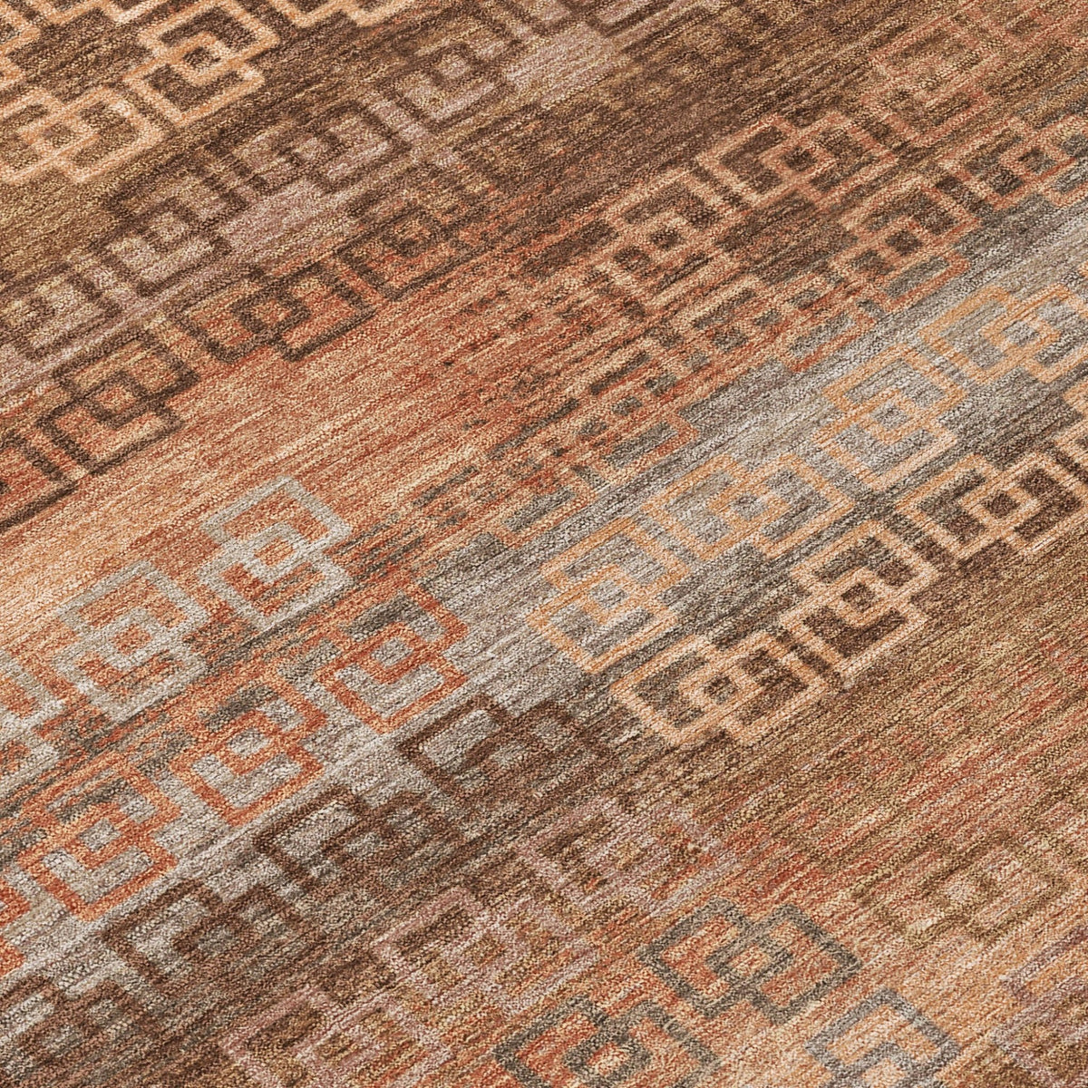 Addison Chantille ACN2029 Stripes Machine Made Transitional Copper Rug