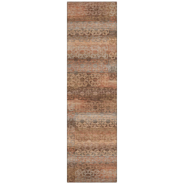 Addison Chantille ACN2029 Stripes Machine Made Transitional Copper Rug