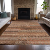 Addison Chantille ACN2029 Stripes Machine Made Transitional Copper Rug